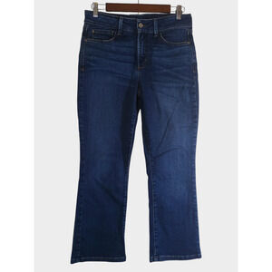 NYDJ Jeans Women Size 6 Billie Ankle Boot Blue Dark Wash Lift Tuck Stretch Denim